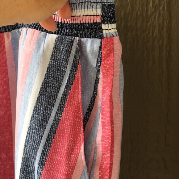 Lane Bryant soft pull on shorts 18-20 striped plus size shorts Pink Lilac Red - Picture 5 of 8